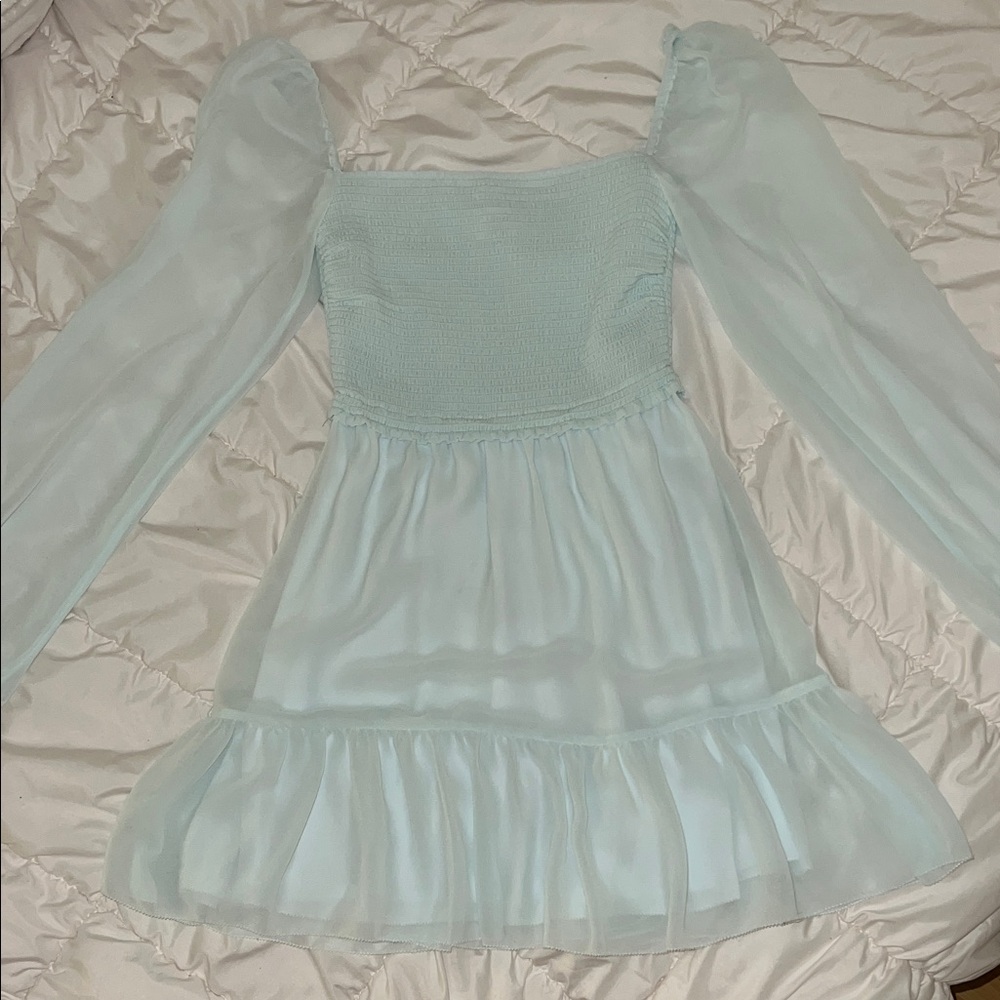 Aritzia/Wilfred light blue dress